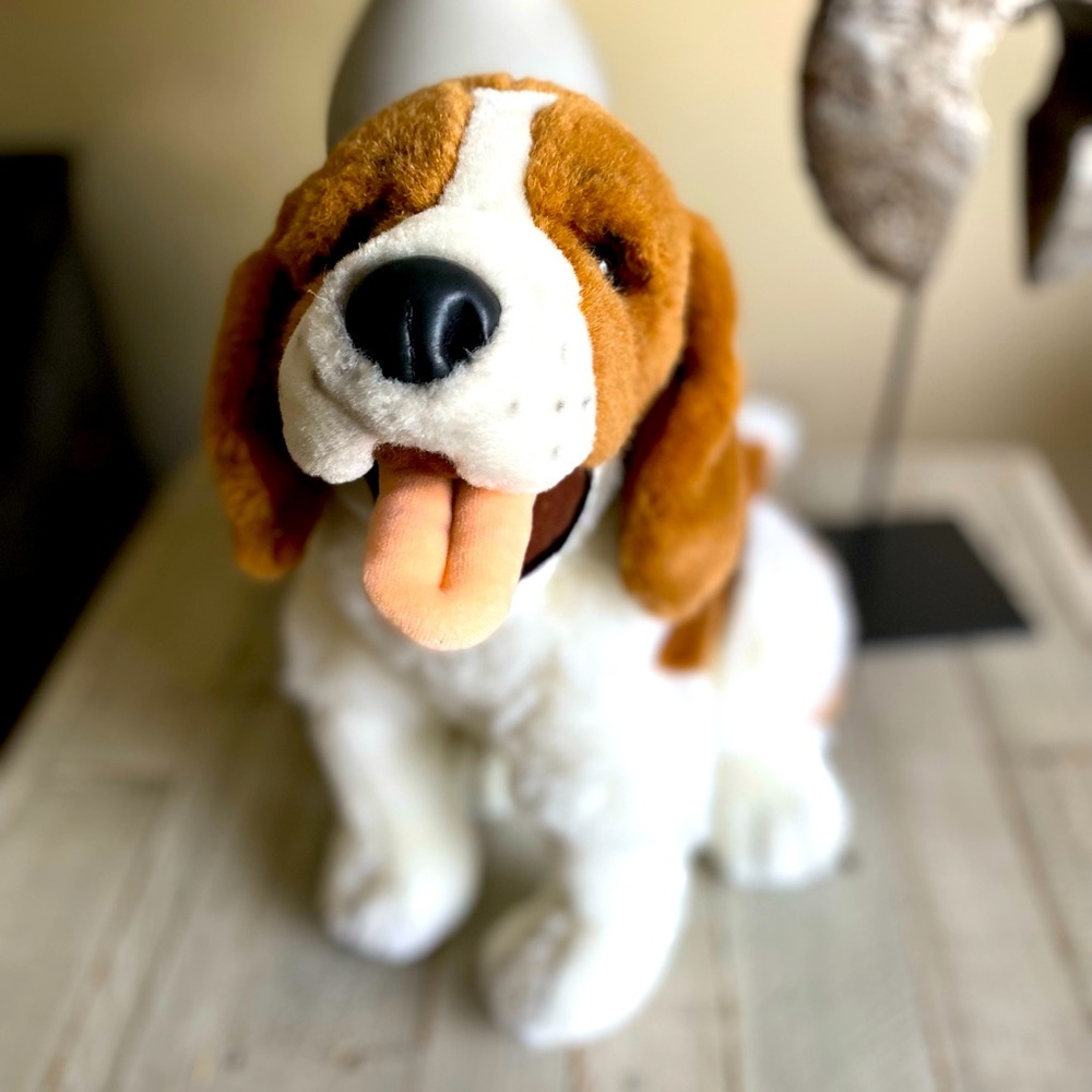 Vtg Kids Of America Realistic Beagle Puppy Dog w/Tongue Out '2003 17" Plush!